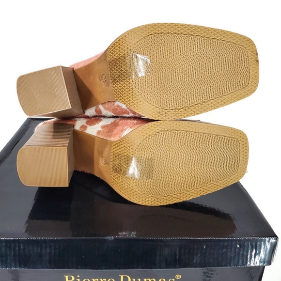 Pierre Dumas Women's Tan & Beige Cow Vegan Cammy Ankle Bootie Size 8.5 NWT - Picture 6 of 9